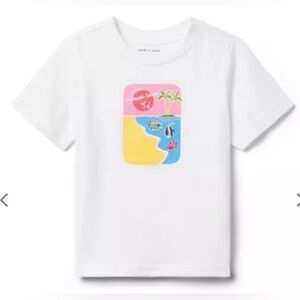 NWT- Janie and Jack White Tropical Graphic Tee